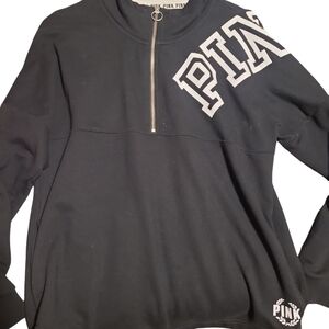 Black PINK Quarter-Zip Sweatshirt SIZE L